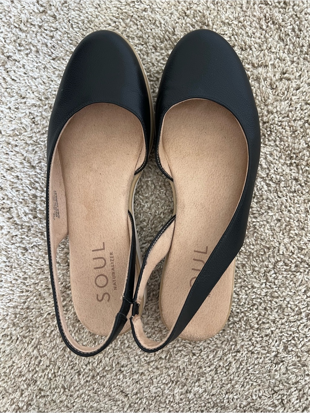 Naturalizer Black Slingback Ballet Flats